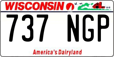 WI license plate 737NGP