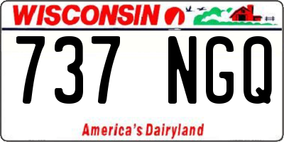 WI license plate 737NGQ