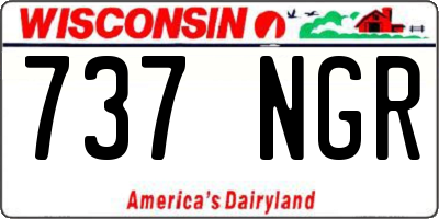 WI license plate 737NGR