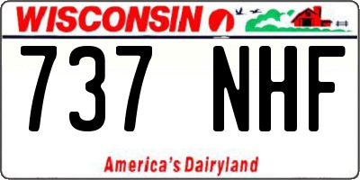 WI license plate 737NHF