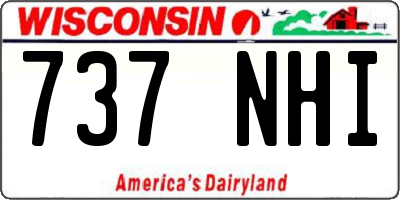 WI license plate 737NHI