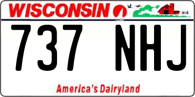WI license plate 737NHJ