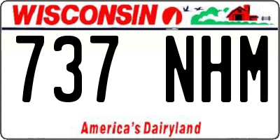 WI license plate 737NHM