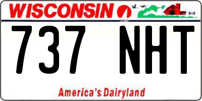 WI license plate 737NHT