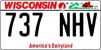 WI license plate 737NHV