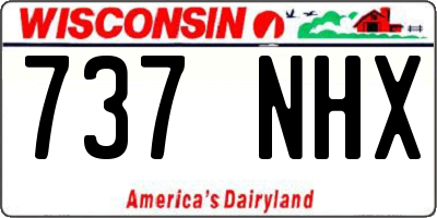 WI license plate 737NHX