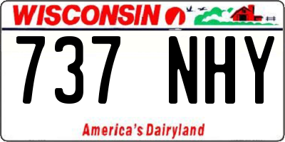 WI license plate 737NHY