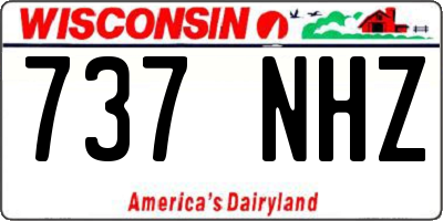 WI license plate 737NHZ