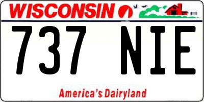 WI license plate 737NIE