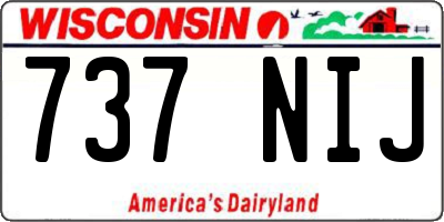 WI license plate 737NIJ