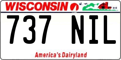 WI license plate 737NIL