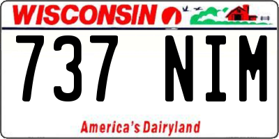 WI license plate 737NIM