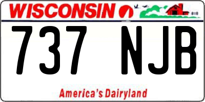 WI license plate 737NJB