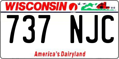 WI license plate 737NJC