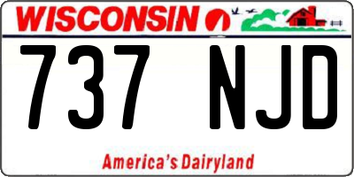 WI license plate 737NJD