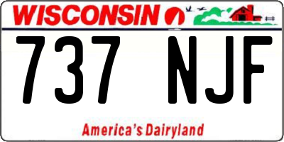 WI license plate 737NJF