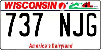 WI license plate 737NJG