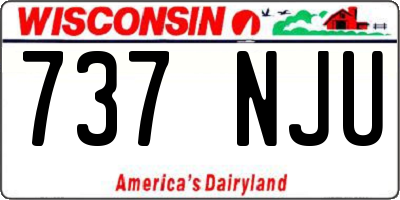 WI license plate 737NJU