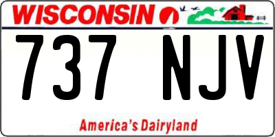 WI license plate 737NJV