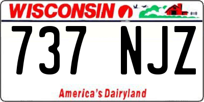 WI license plate 737NJZ