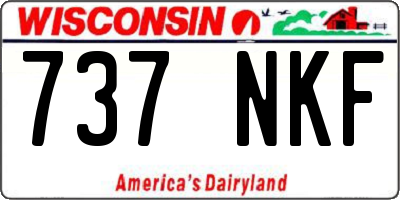 WI license plate 737NKF