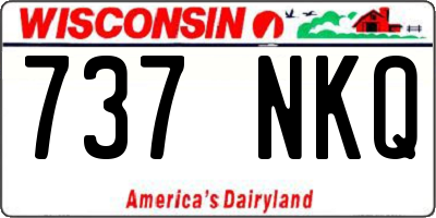 WI license plate 737NKQ