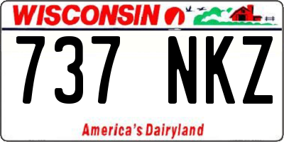 WI license plate 737NKZ