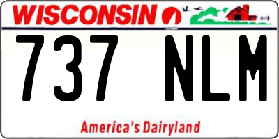 WI license plate 737NLM
