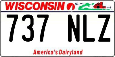 WI license plate 737NLZ