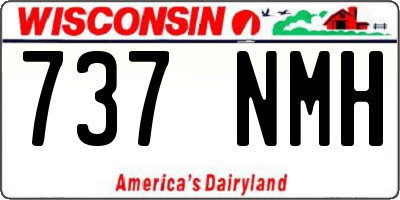 WI license plate 737NMH