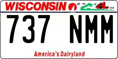 WI license plate 737NMM
