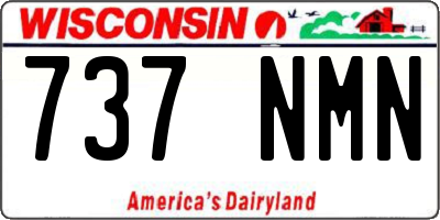 WI license plate 737NMN