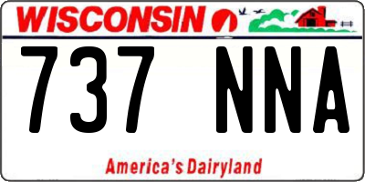 WI license plate 737NNA