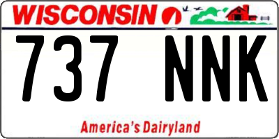 WI license plate 737NNK