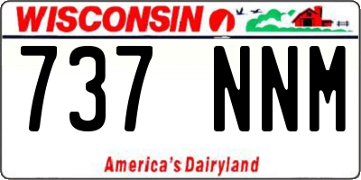 WI license plate 737NNM
