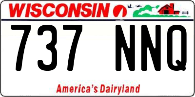 WI license plate 737NNQ