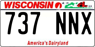 WI license plate 737NNX