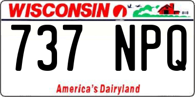 WI license plate 737NPQ