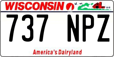 WI license plate 737NPZ