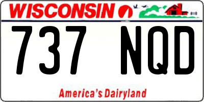 WI license plate 737NQD