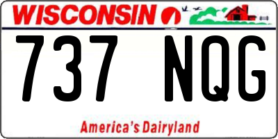 WI license plate 737NQG