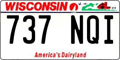 WI license plate 737NQI