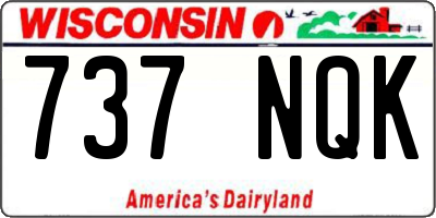 WI license plate 737NQK