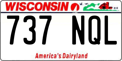 WI license plate 737NQL
