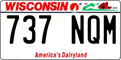 WI license plate 737NQM