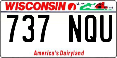 WI license plate 737NQU