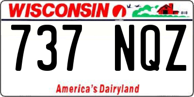 WI license plate 737NQZ