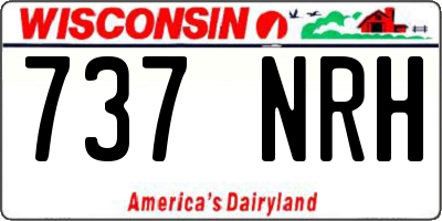 WI license plate 737NRH