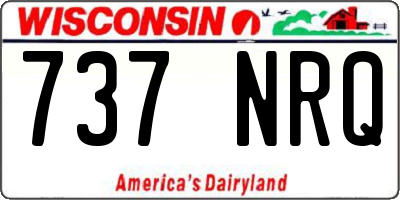 WI license plate 737NRQ