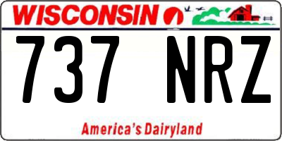 WI license plate 737NRZ